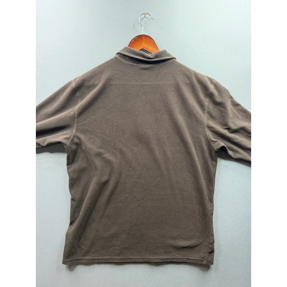 The‎ North Face Fleece Pullover Mens Brown TKA 100 Quarter Zip Large